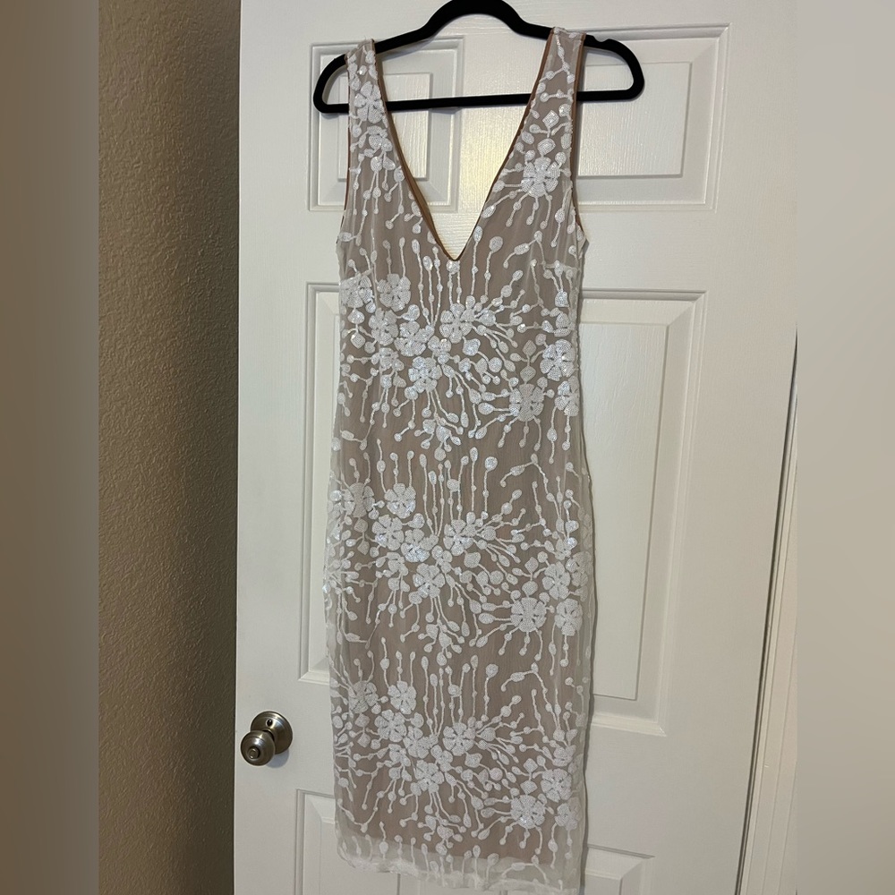 White Sequin Dress